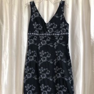 Aqua Black and White Embroidery dress.  SASSY !  S